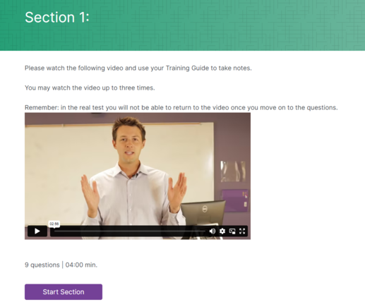 Screenshot from the FCTC Prep Course