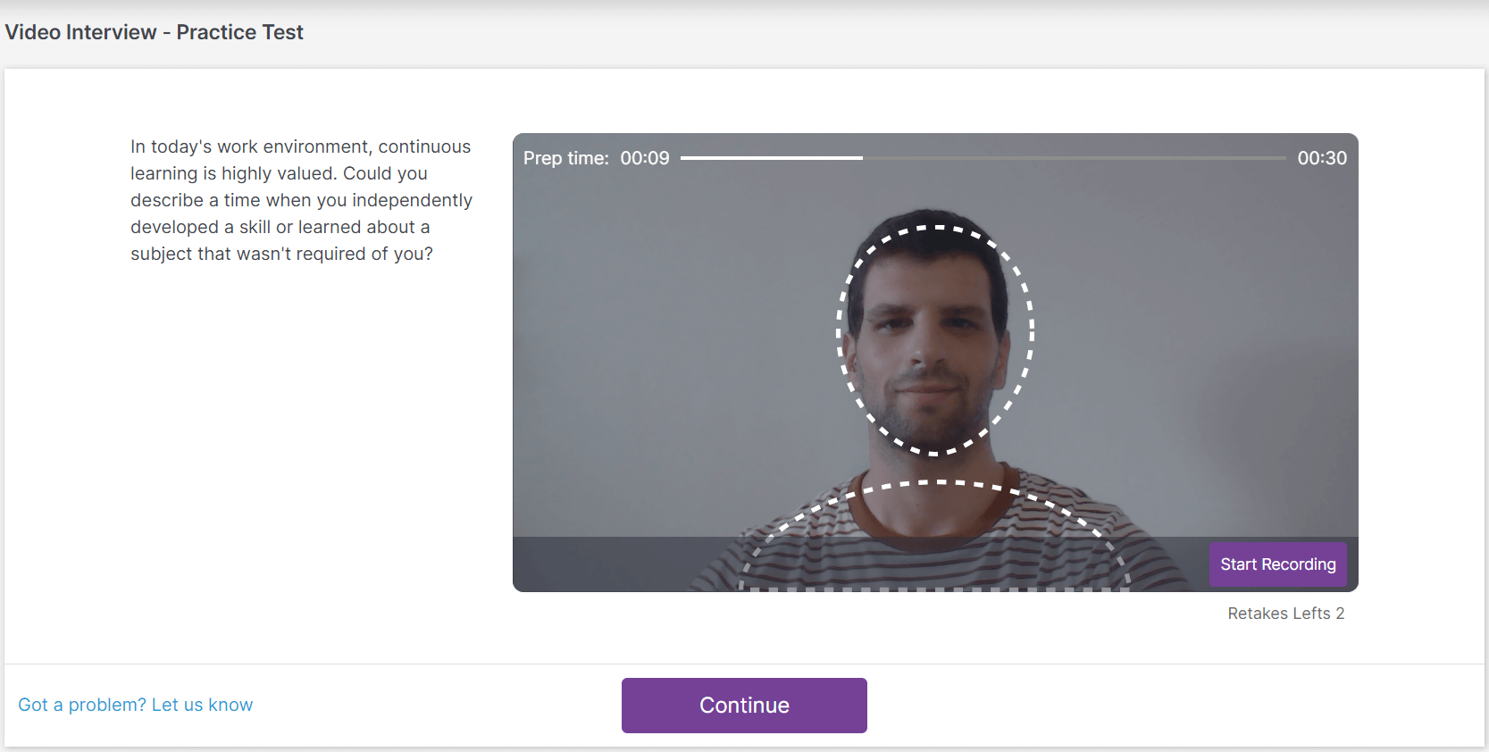 Video interview screenprint
